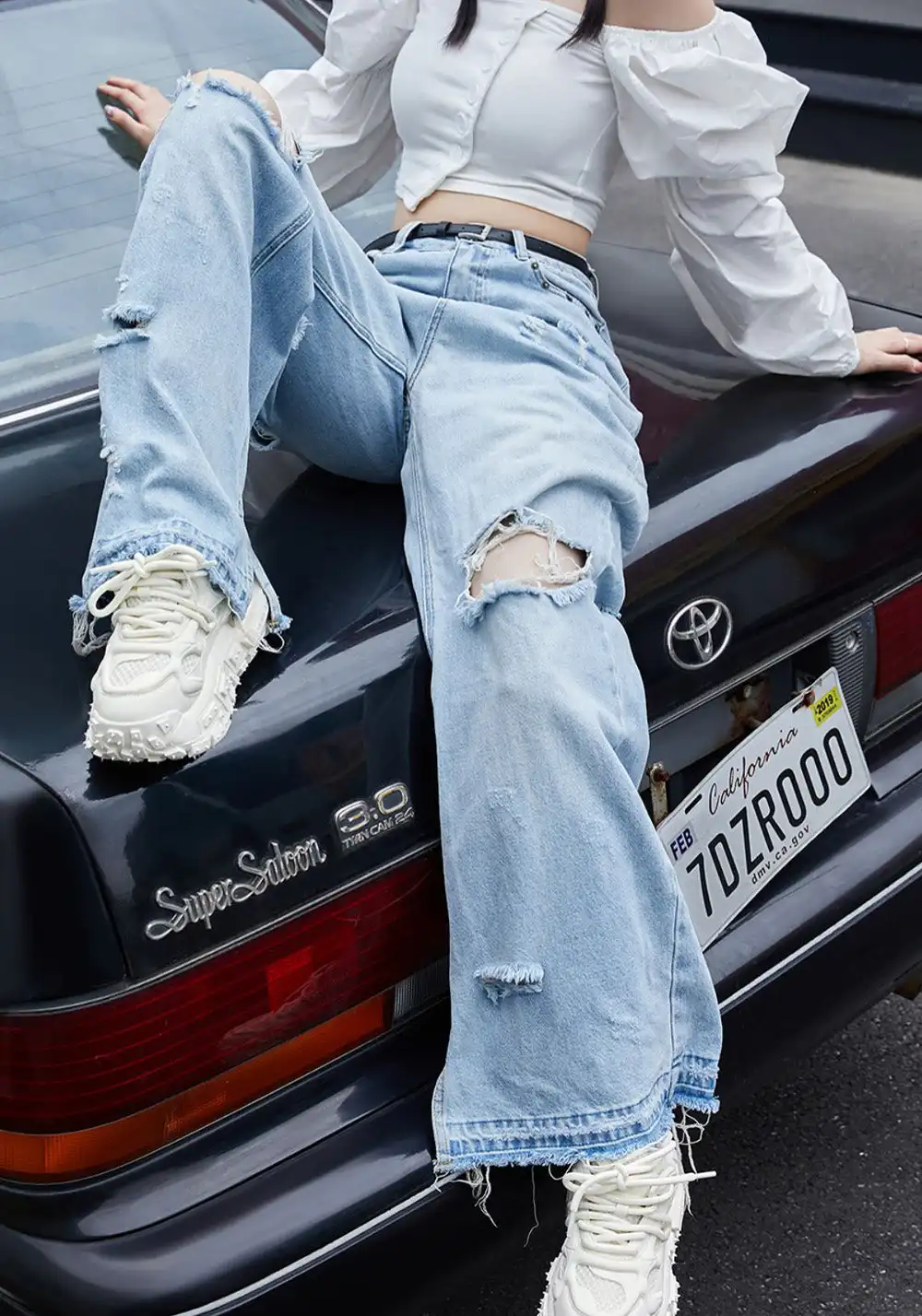 XMZY丨Hollow Leather Chunky Sneakers