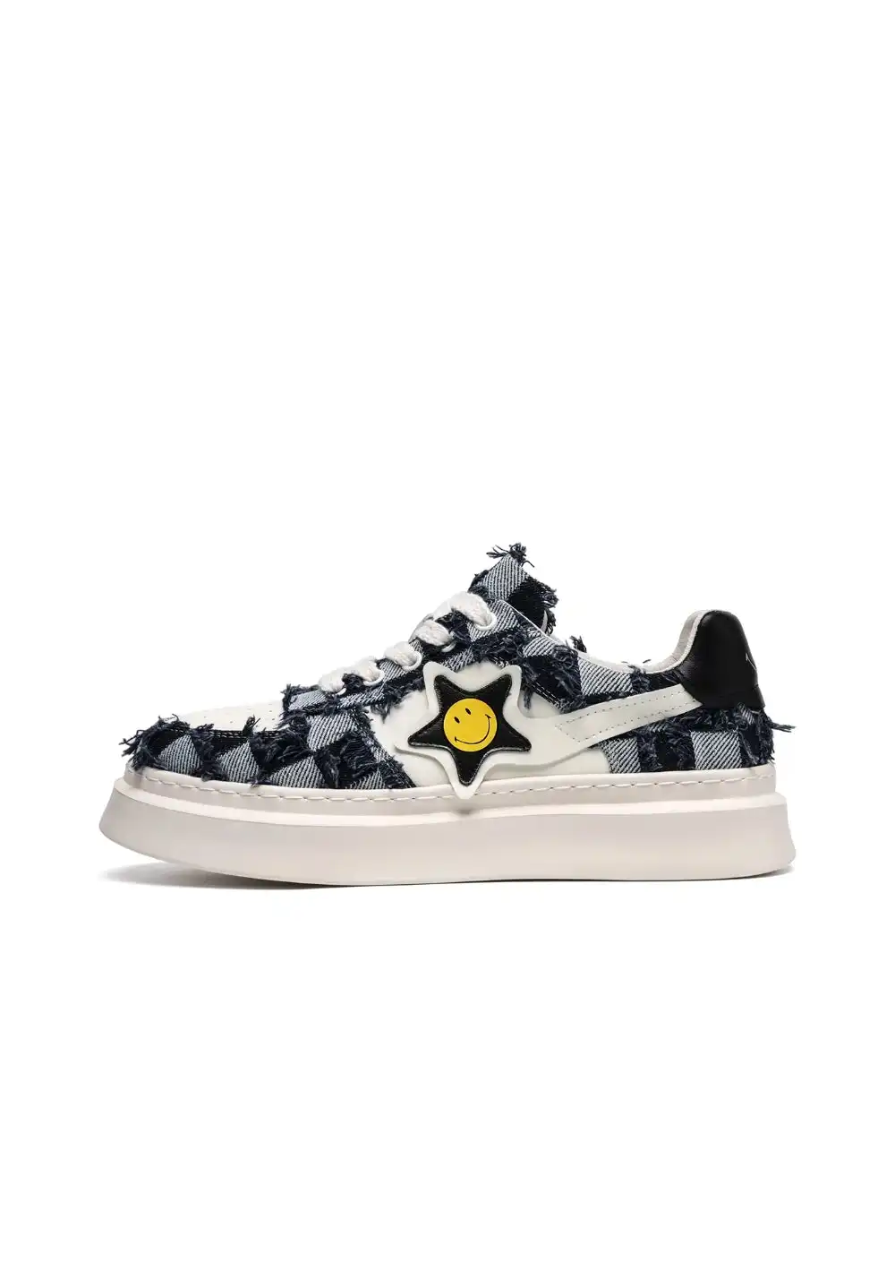 SMILEY丨Smiley Plaid Skate Shoes (Anti-Slip Thick Sole)