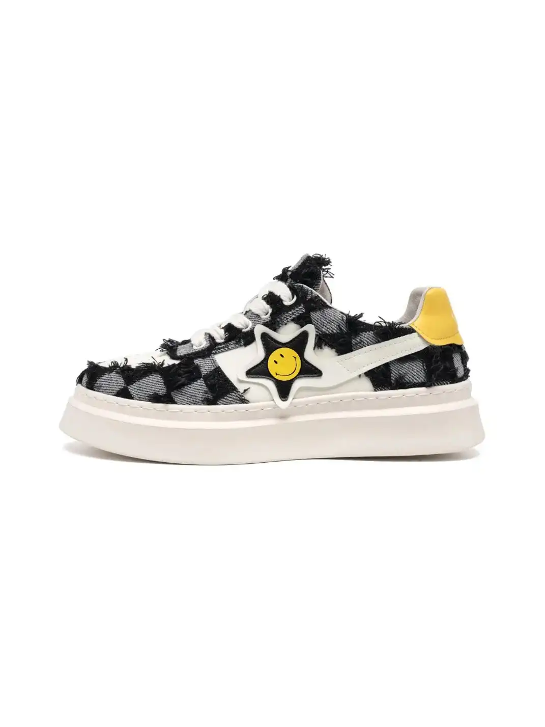 SMILEY丨Smiley Plaid Skate Shoes (Anti-Slip Thick Sole)