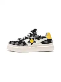 SMILEY丨Smiley Plaid Skate Shoes (Anti-Slip Thick Sole)
