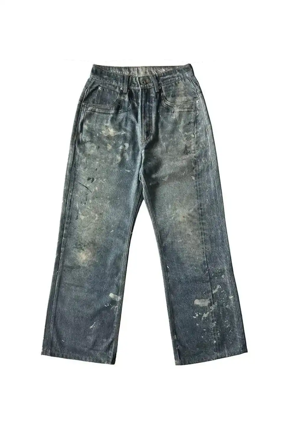 HAONANHUANG丨Ink-Stain Digital Wash Flare Jeans