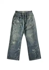 HAONANHUANG丨Ink-Stain Digital Wash Flare Jeans