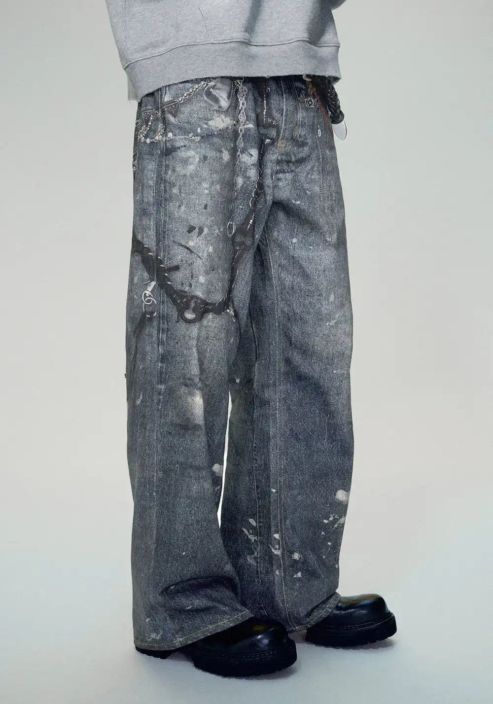 HAONANHUANG丨1981M Baggy Chain Jeans – Digital Print