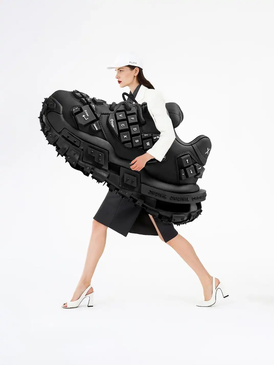 XMZY丨Chunky Keyboard Dad Sneakers -Black
