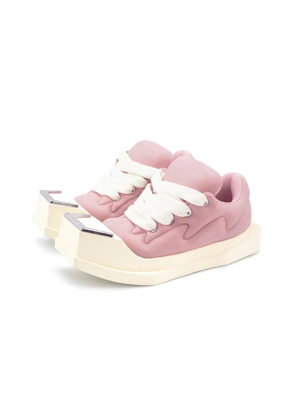ANCIENT FOSSIL丨Square-Toe Chunky Sneakers (Pink, Women's)