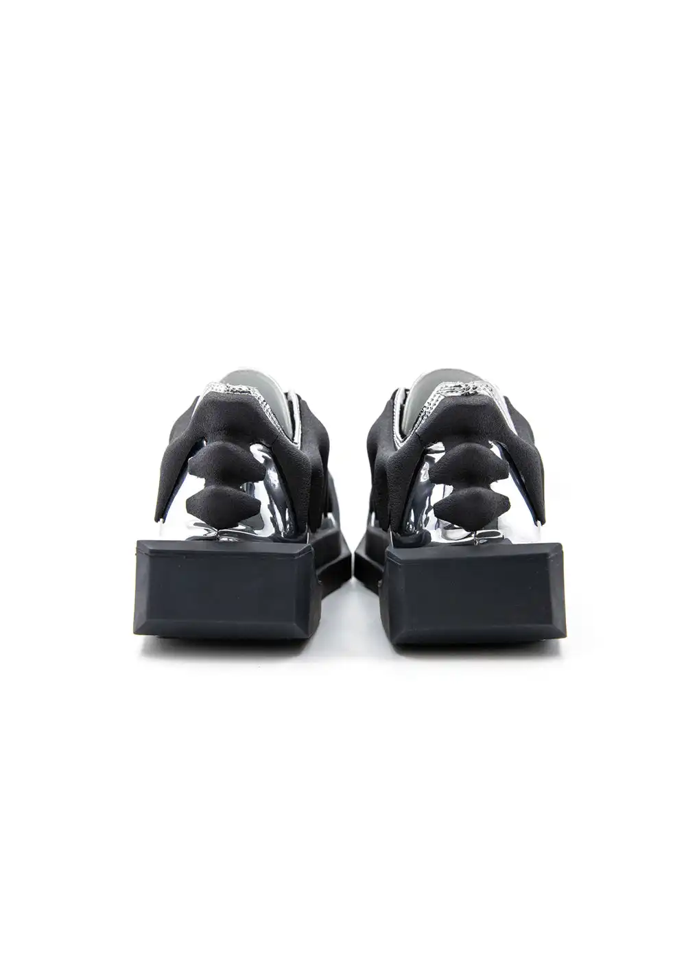 ANCIENT FOSSIL丨Square-Toe Casual Shoes (Black-Silver, Unisex)