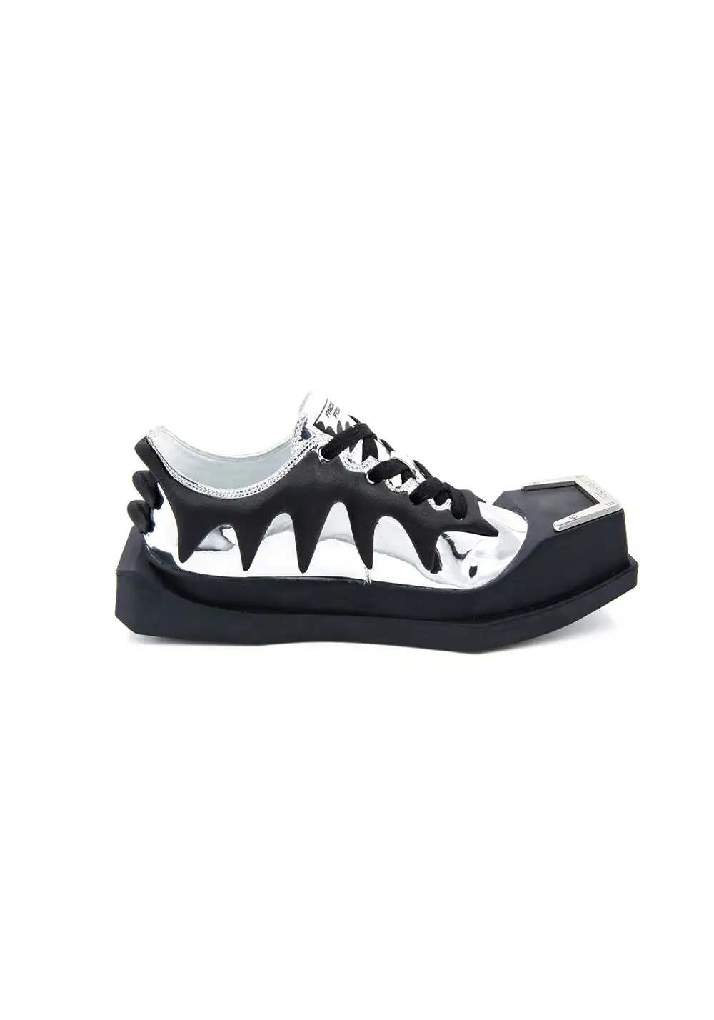 ANCIENT FOSSIL丨Square-Toe Casual Shoes (Black-Silver, Unisex)