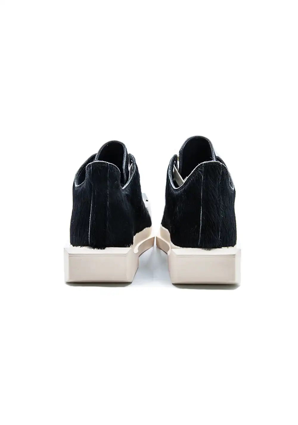 ANCIENT FOSSIL丨Pony Hair Black Square-Toe Platform (Unisex)