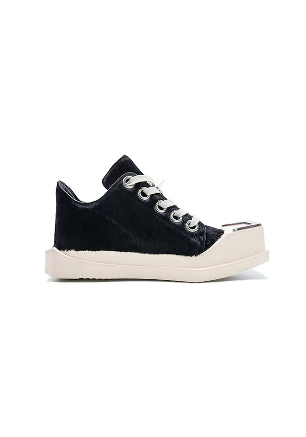 ANCIENT FOSSIL丨Pony Hair Black Square-Toe Platform (Unisex)