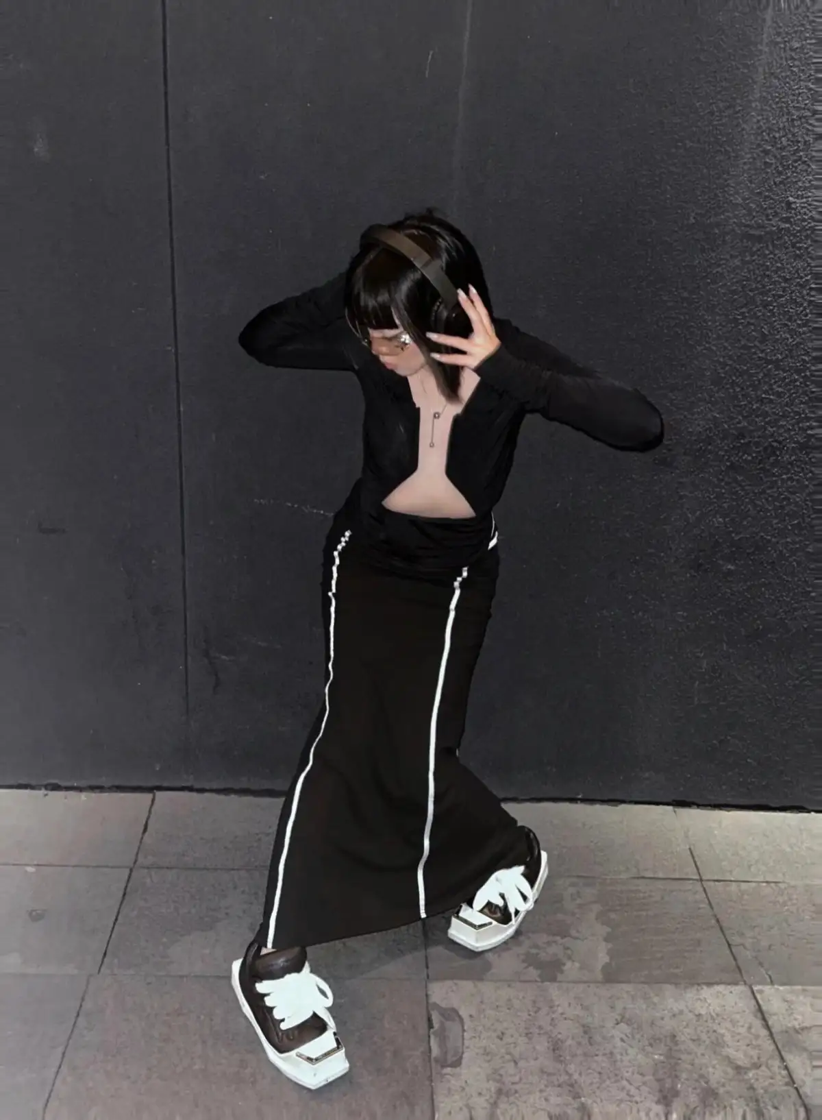 ANCIENT FOSSIL丨Pony Hair Black Square-Toe Platform (Unisex)