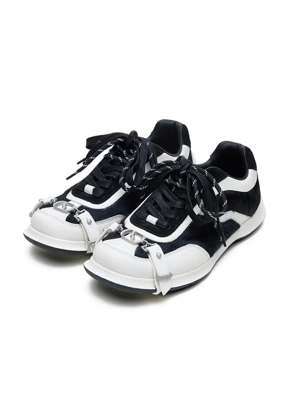 ABCICEY丨Trainer Retro German Lace-Up Sneakers (White&Panda&Brown)