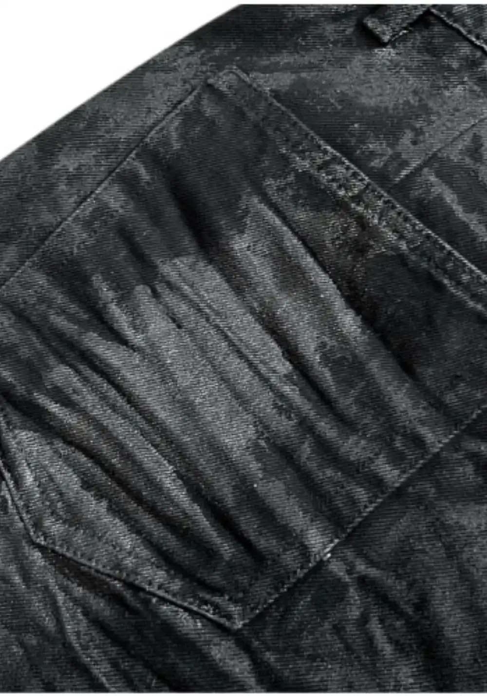 GOJOYJINNI丨Gothic Metal-Waxed Flare Jeans