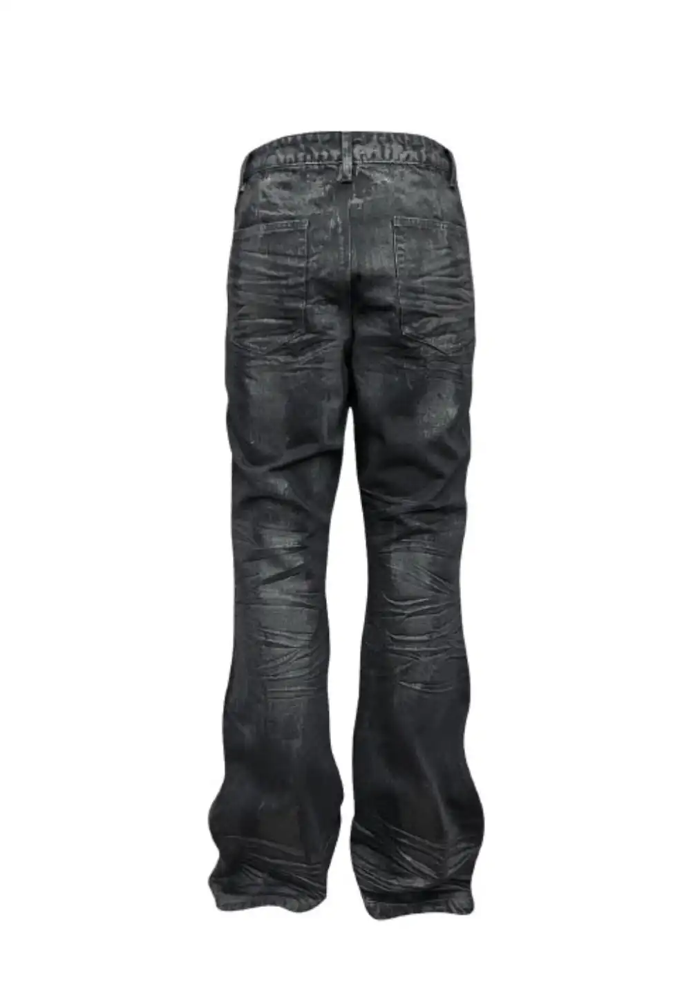 GOJOYJINNI丨Gothic Metal-Waxed Flare Jeans