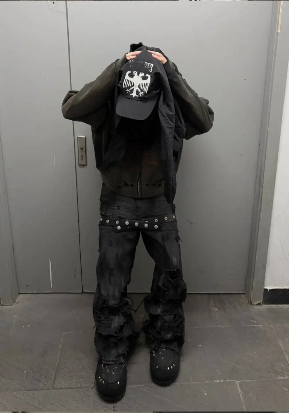 GOJOYJINNI丨Hand-Distressed Wide-Leg Jeans