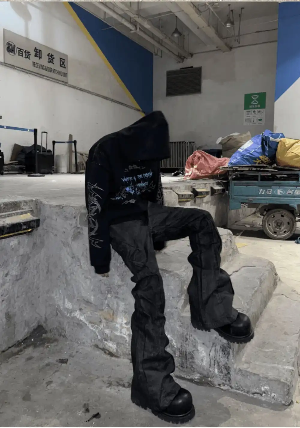GOJOYJINNI丨Punk Paint-Splatter Flare Jeans