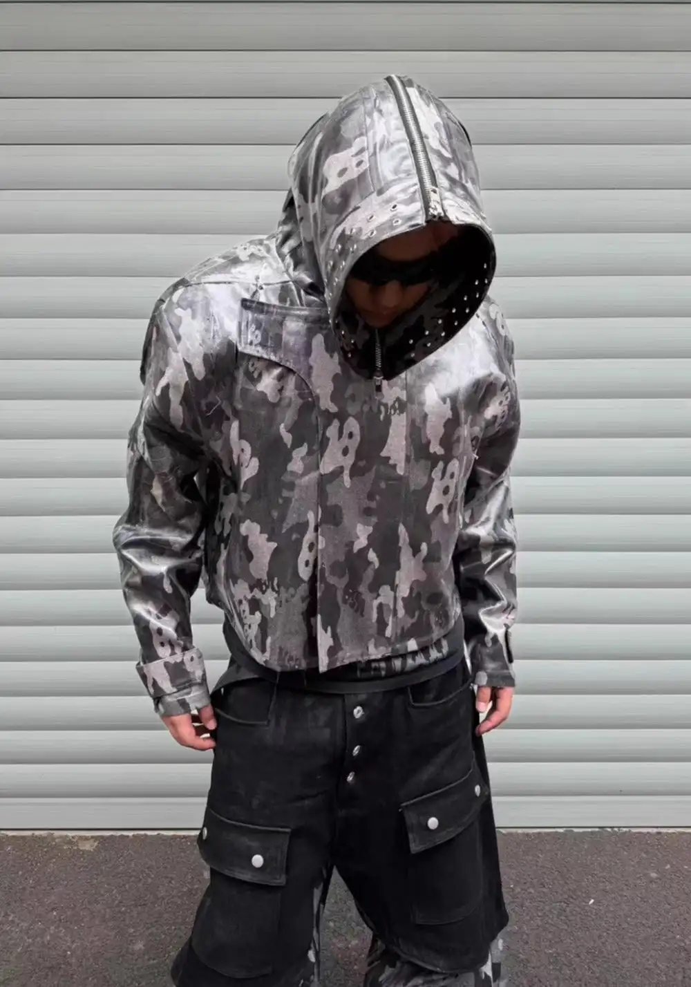 Disark│Cropped N2B Jacket (Deconstructed, All Black)