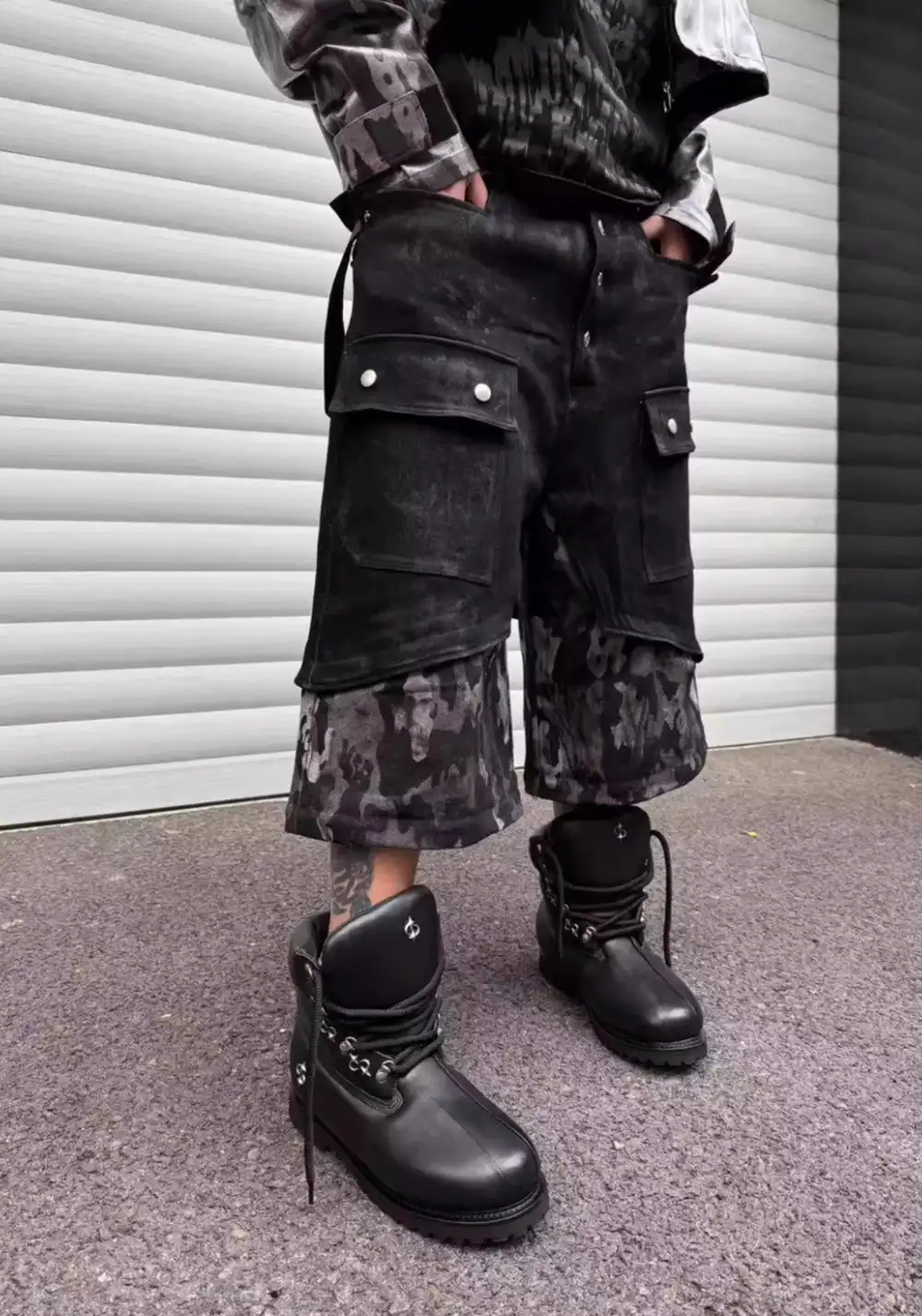 Disark│Camo Wide-Leg Pants (Avant-Garde Cut)
