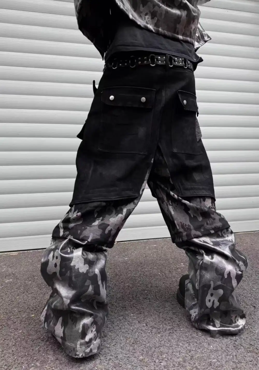 Disark│Camo Wide-Leg Pants (Avant-Garde Cut)