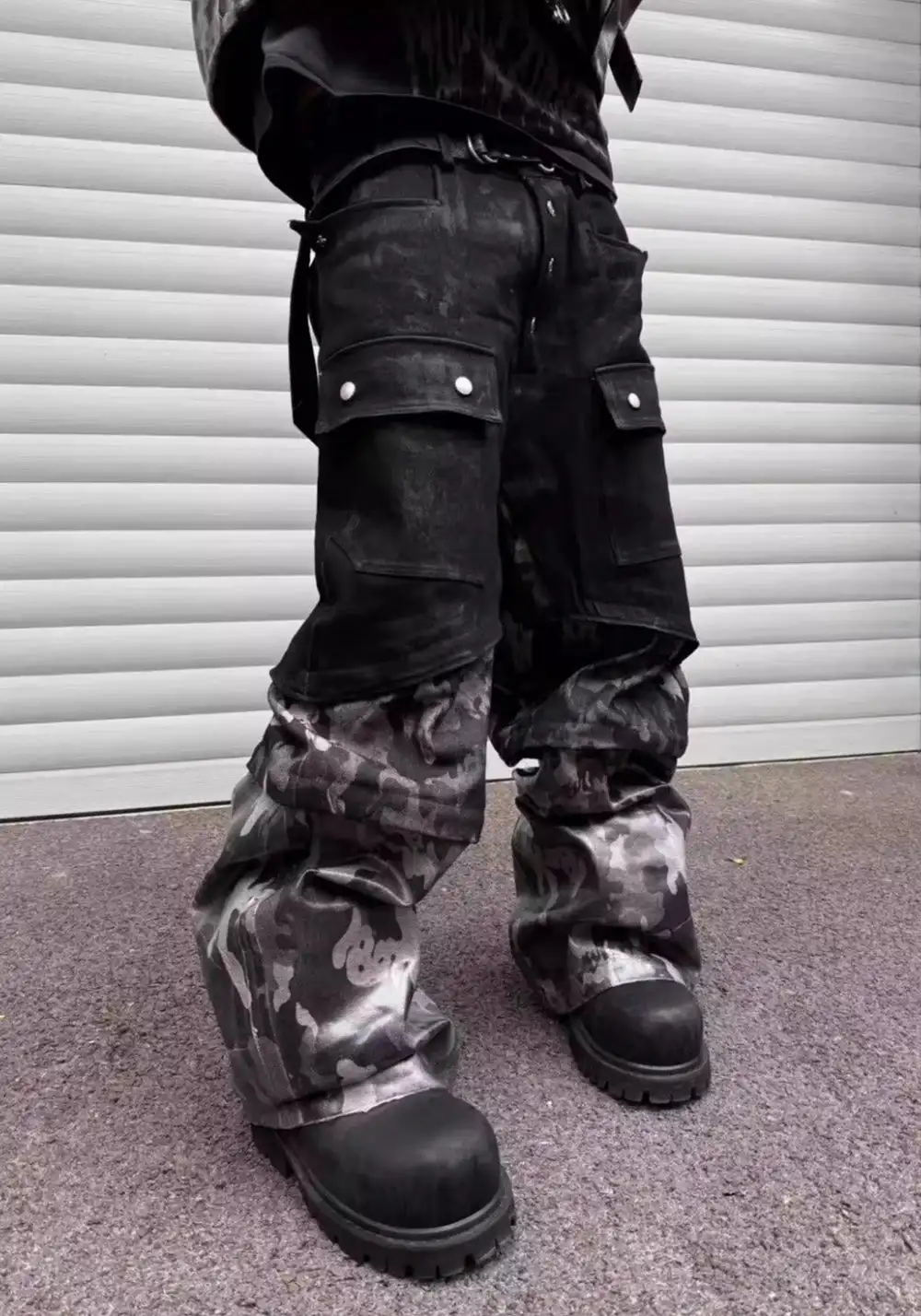 Disark│Camo Wide-Leg Pants (Avant-Garde Cut)