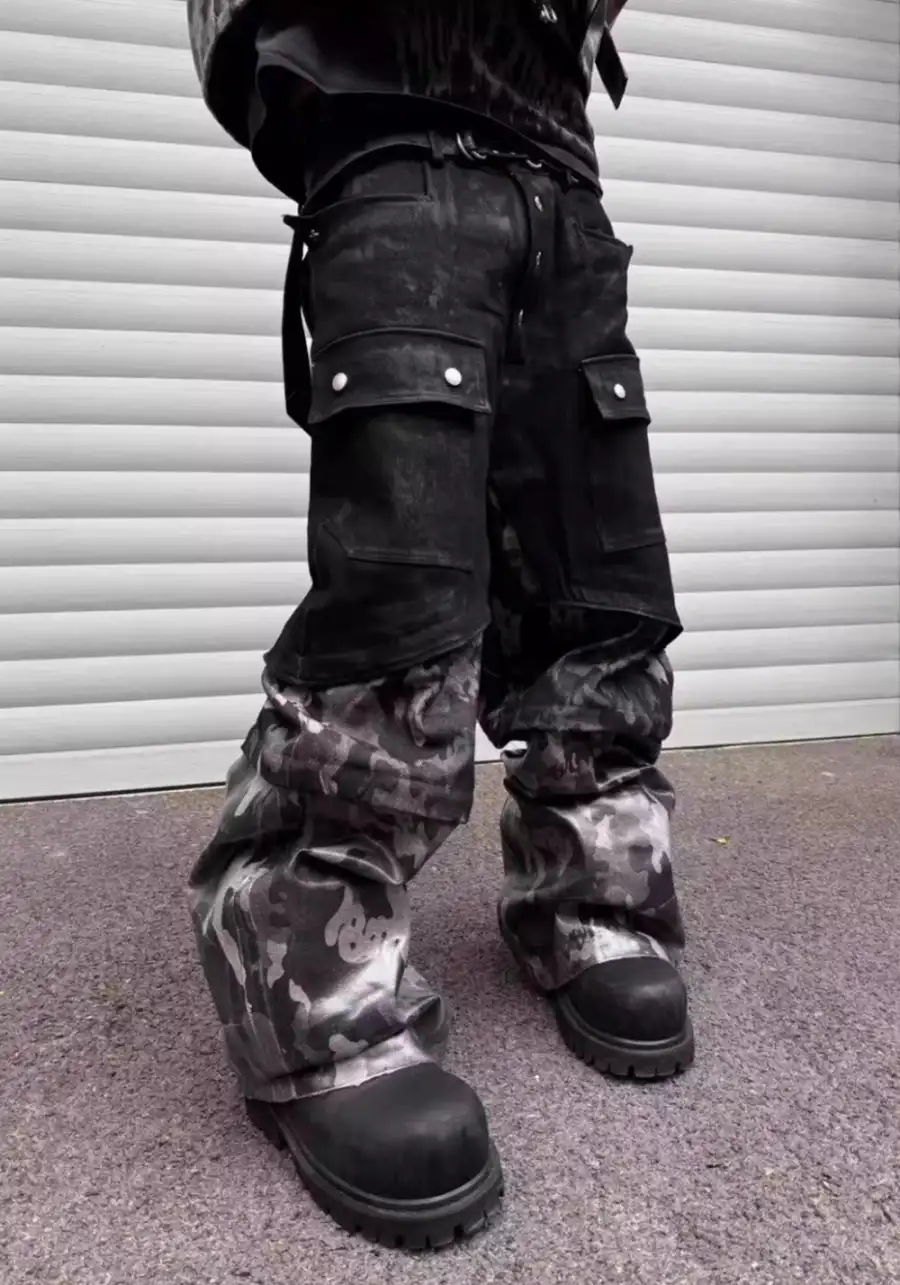 Disark│Camo Wide-Leg Pants (Avant-Garde Cut) - 3