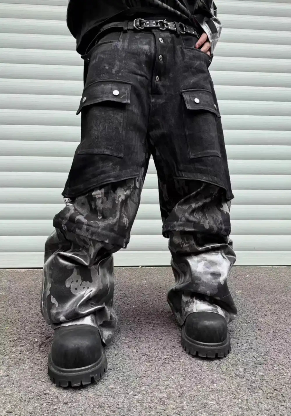 Disark│Camo Wide-Leg Pants (Avant-Garde Cut)