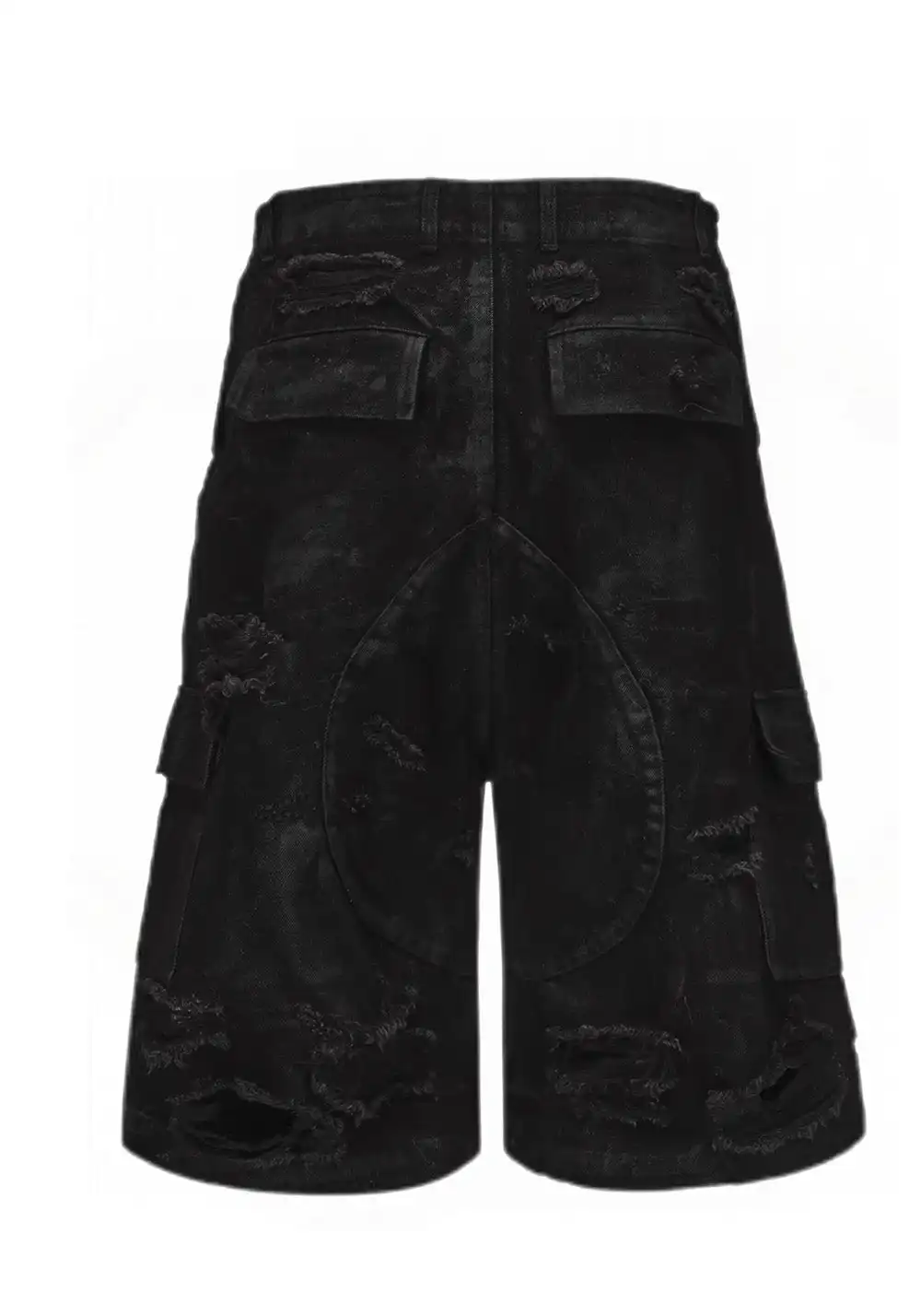 Disark│Waxed Destroyed Denim Shorts