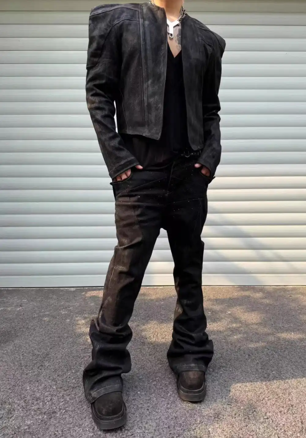 Disark│Snake-Textured Blade Jacket