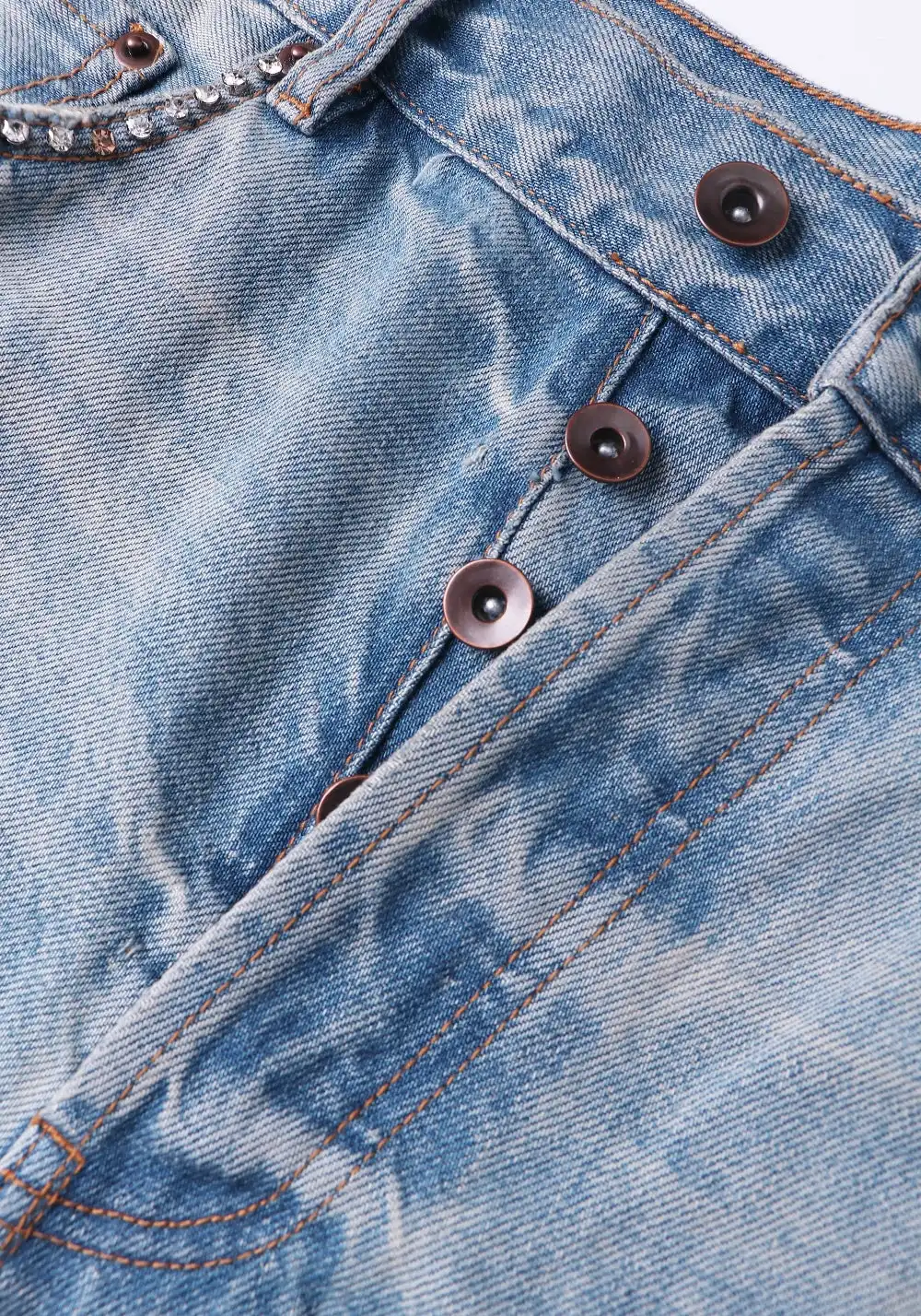 NOIDEA丨Destroyed Wide-Leg Jeans (Ice Wash, Flared)