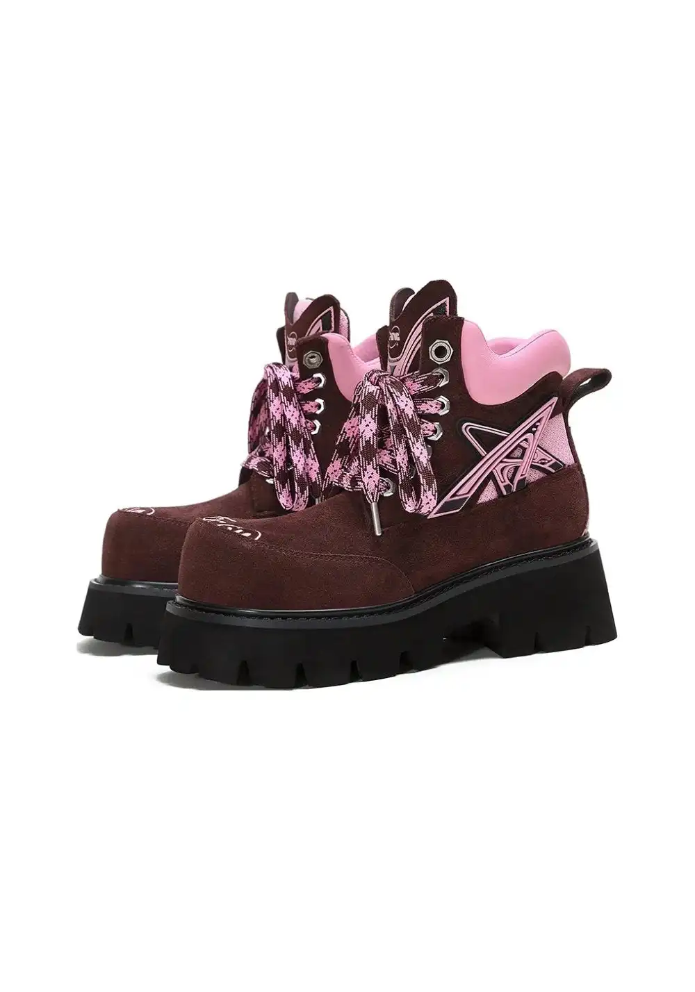 ADC丨Stardust Cat-Ear Black Boots-Purple