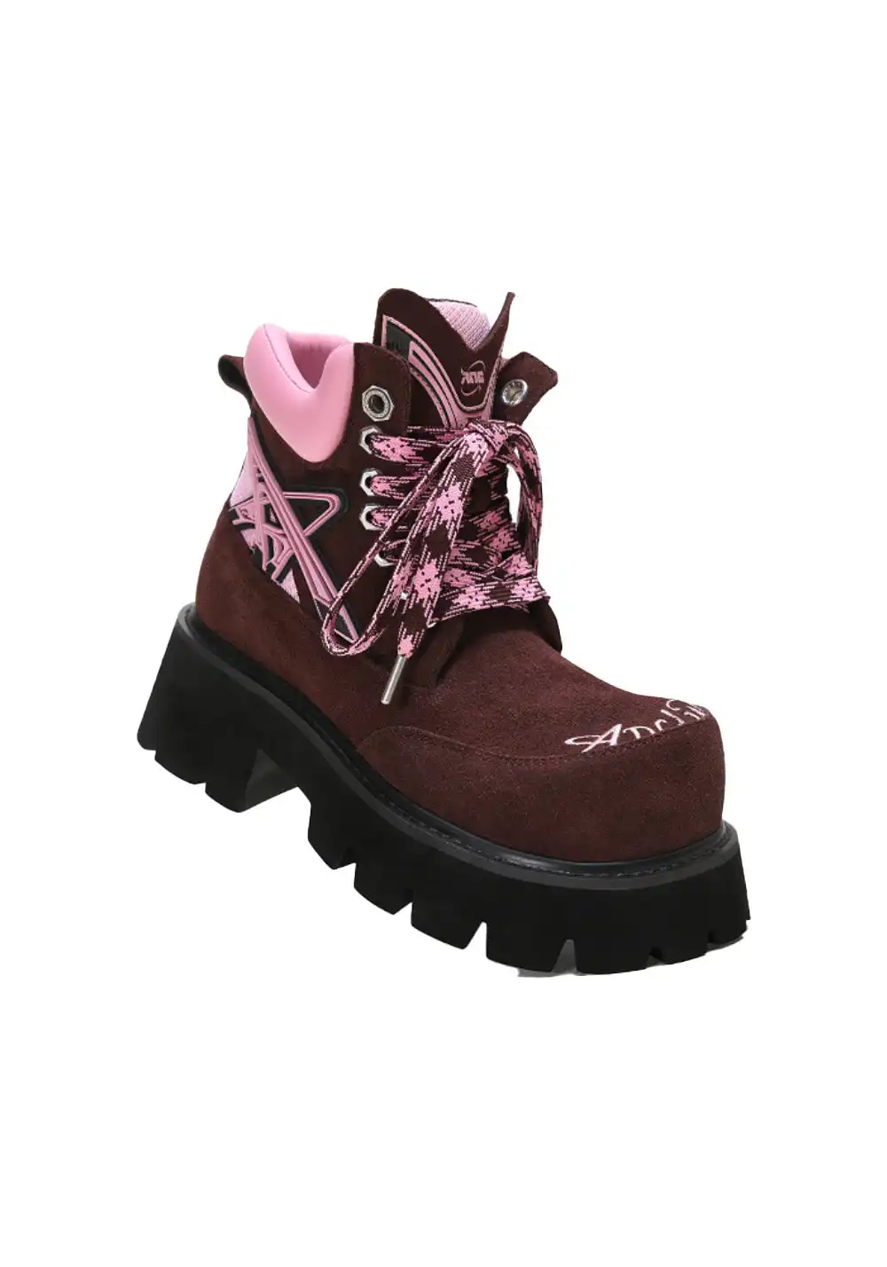 ADC丨Stardust Cat-Ear Black Boots-Purple