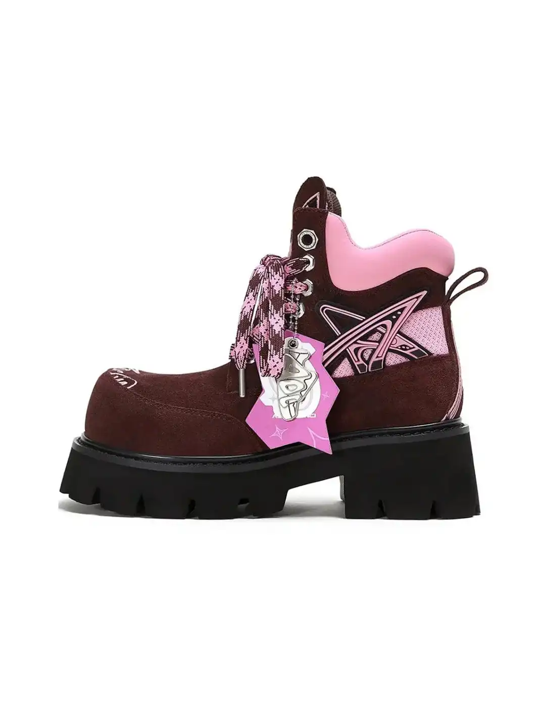 ADC丨Stardust Cat-Ear Black Boots-Purple