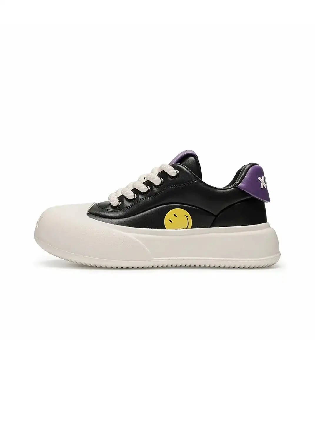 SMILEY丨Split Leather French Smiley Slip-Ons (Low-Top)