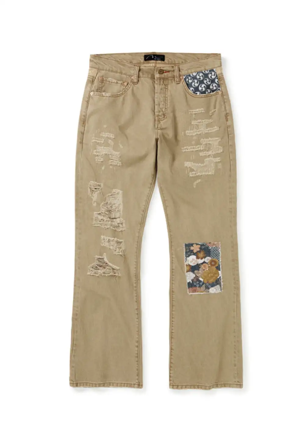 NOIDEA丨Boro Patchwork Flare Jeans (Vintage Wash)