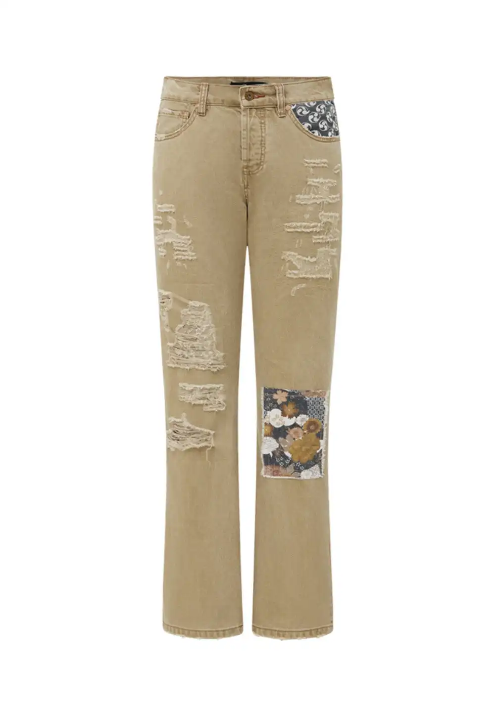 NOIDEA丨Boro Patchwork Flare Jeans (Vintage Wash)