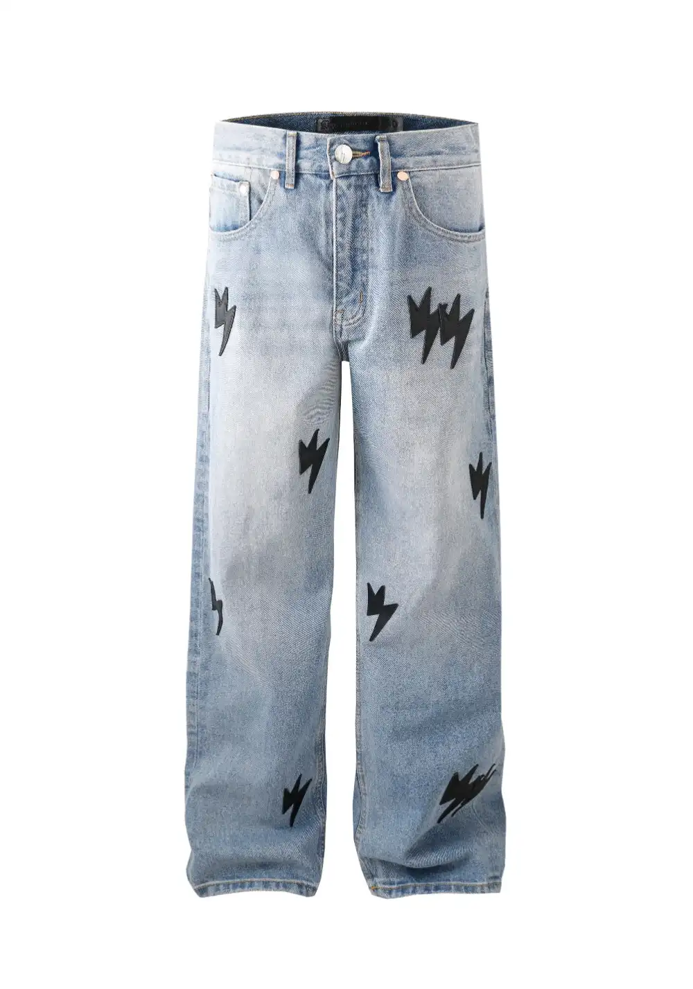 AMEXNOCAP丨Black Lightning Washed Jeans