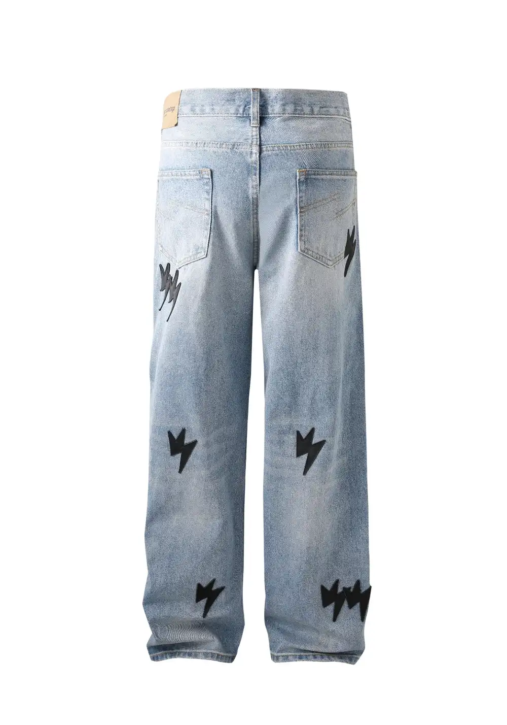 AMEXNOCAP丨Black Lightning Washed Jeans