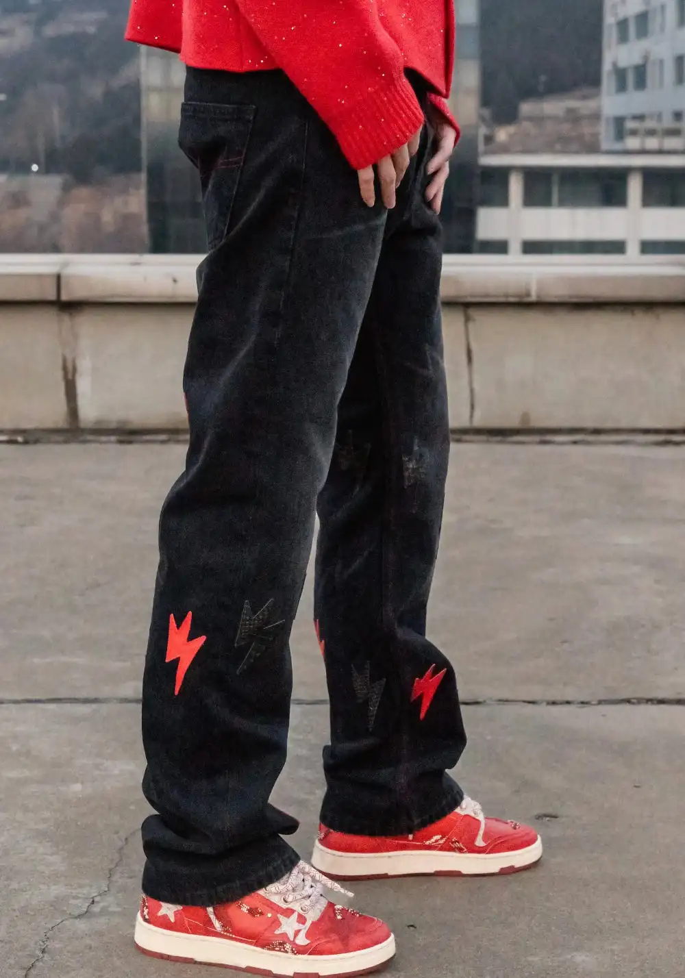 AMEXNOCAP丨Snake Year Lightning Washed Jeans