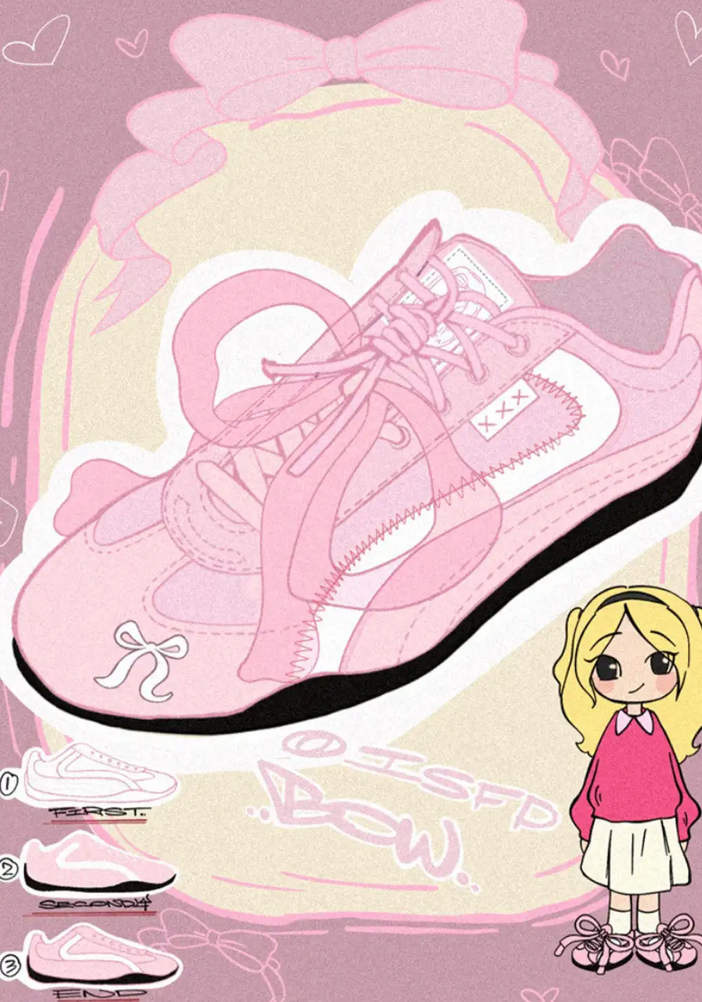 Catsofa丨emoji-lab: Cat & Couch - Spring Edition Pink Racing Flats