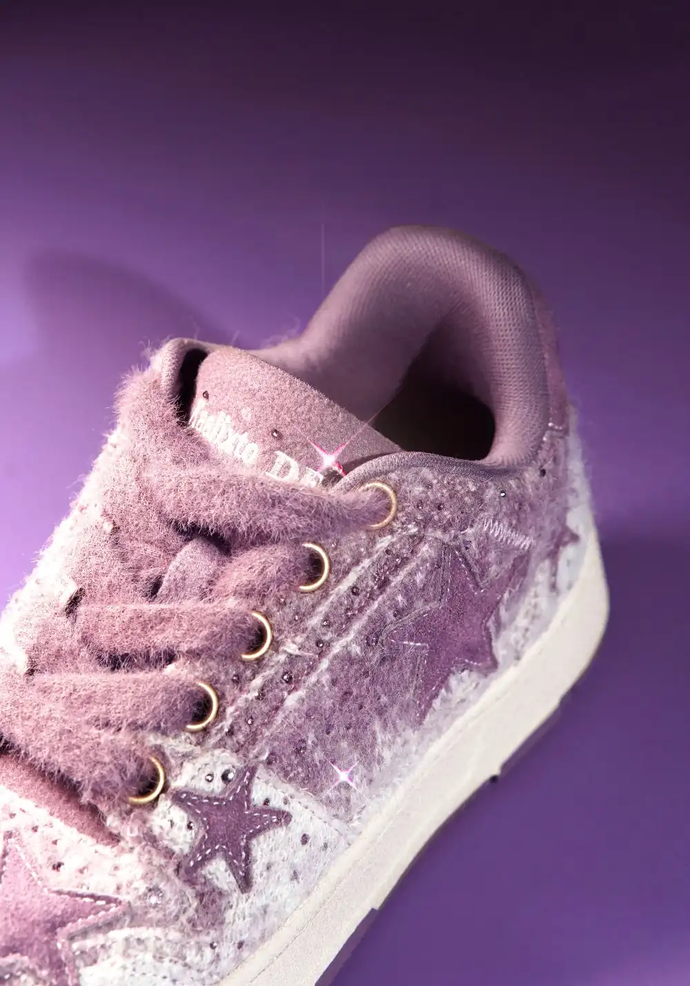 KAALIXTO丨Lilac Fuzzy Star Low-Top Sneaker