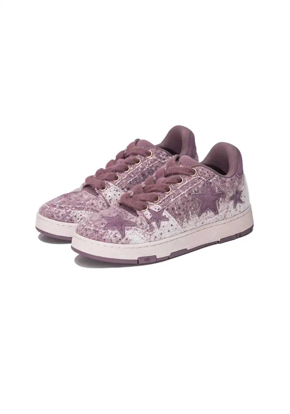 KAALIXTO丨Lilac Fuzzy Star Low-Top Sneaker