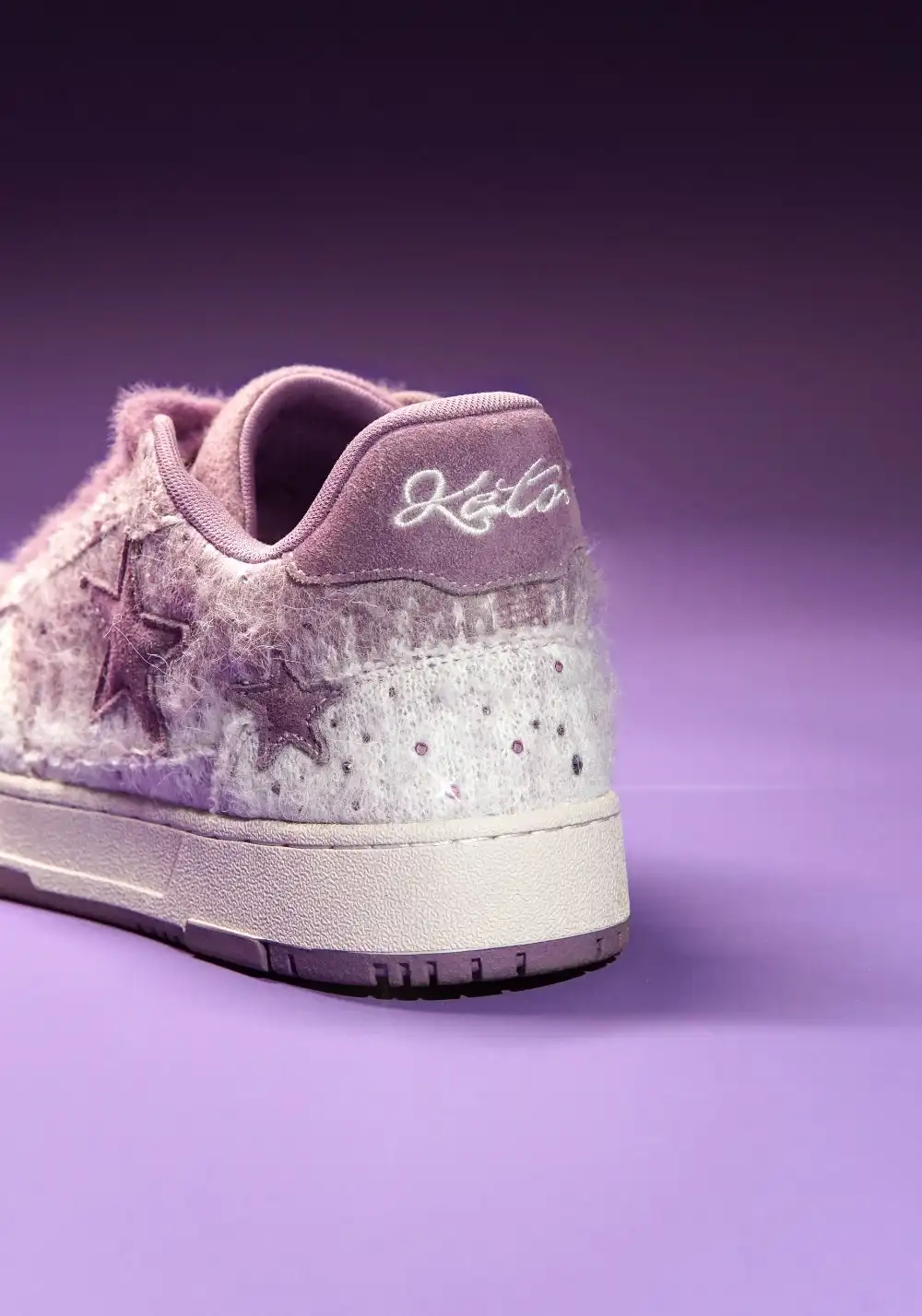 KAALIXTO丨Lilac Fuzzy Star Low-Top Sneaker