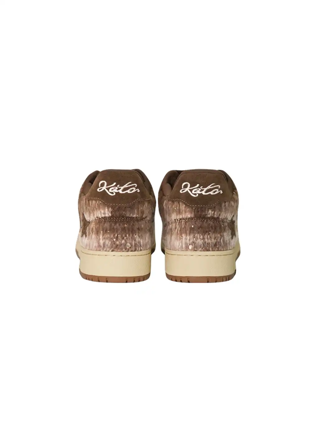 KAALIXTO丨Gradient Brown Fuzzy Star Sneaker