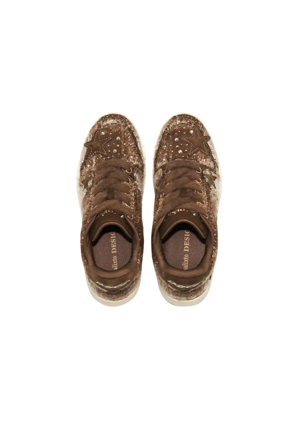 KAALIXTO丨Gradient Brown Fuzzy Star Sneaker