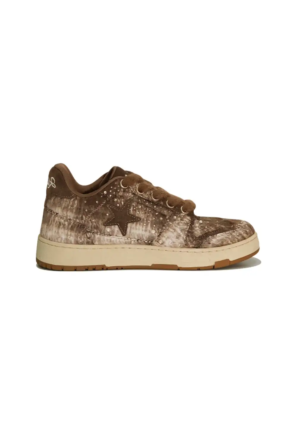 KAALIXTO丨Gradient Brown Fuzzy Star Sneaker