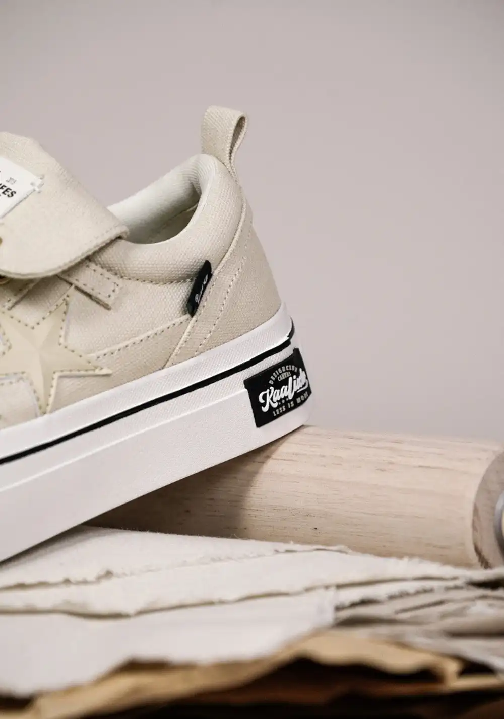 KAALIXTO丨Cream Beige Canvas Star Shoes