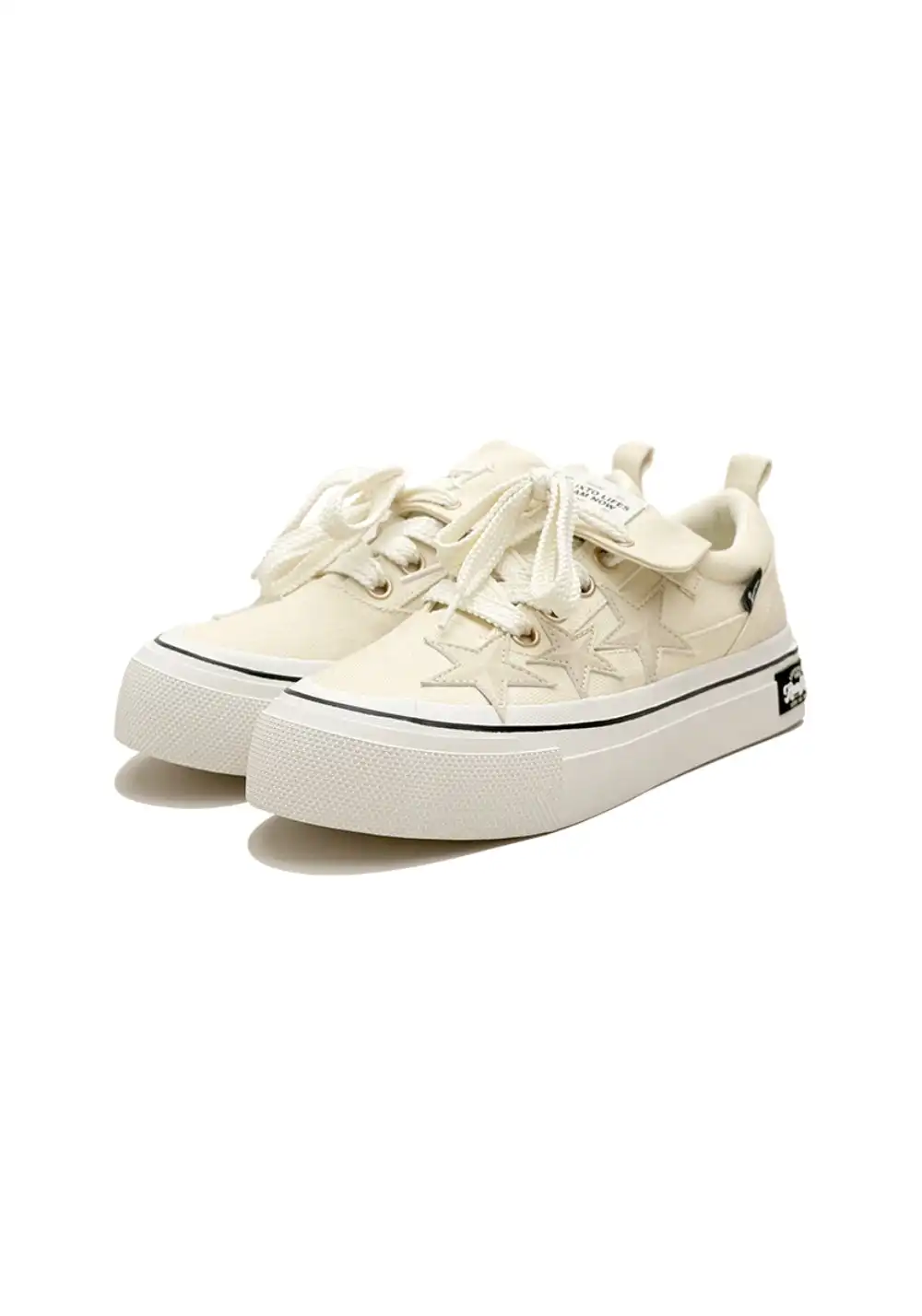 KAALIXTO丨Cream Beige Canvas Star Shoes
