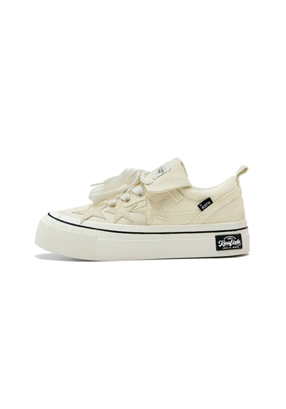 KAALIXTO丨Cream Beige Canvas Star Shoes