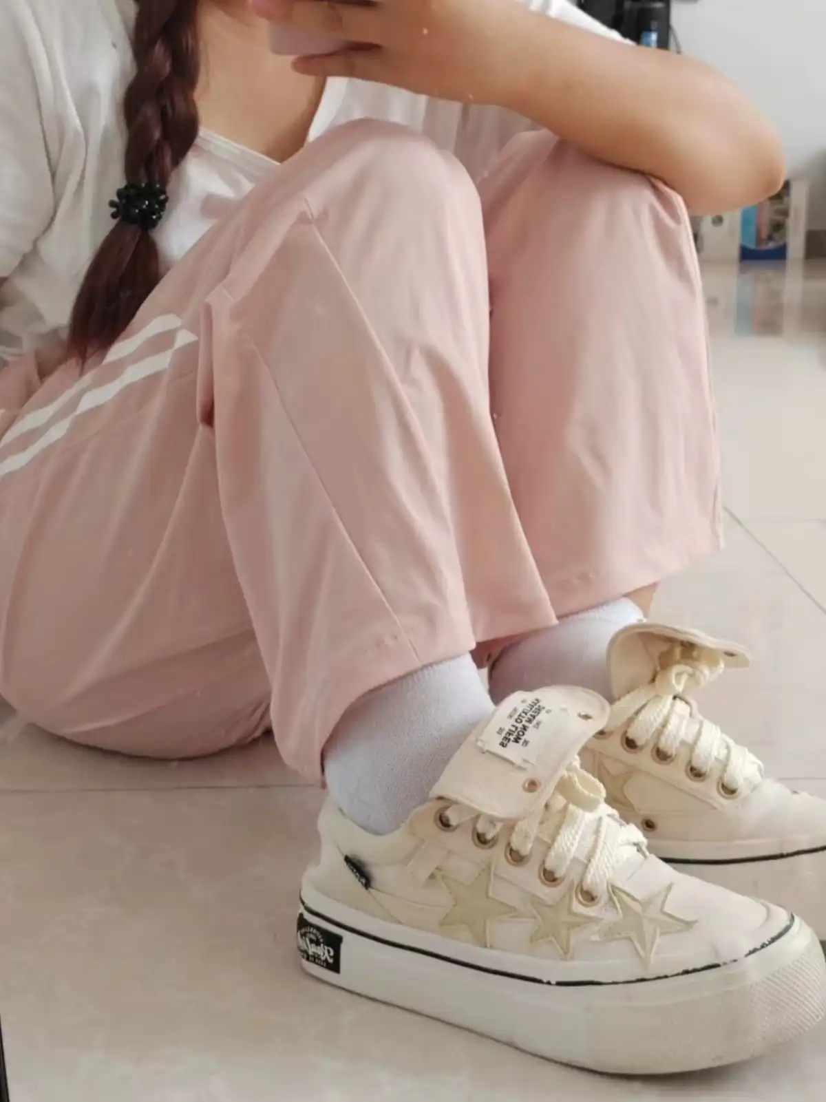 KAALIXTO丨Cream Beige Canvas Star Shoes