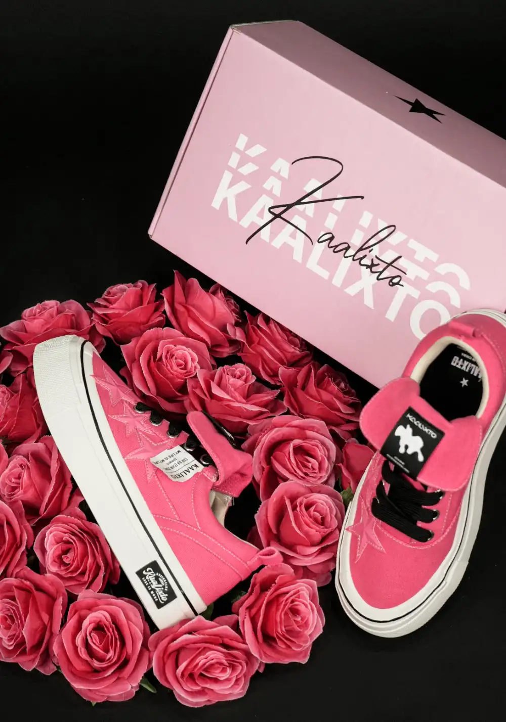 KAALIXTO丨Cheese Raspberry Pink Canvas Star Shoes