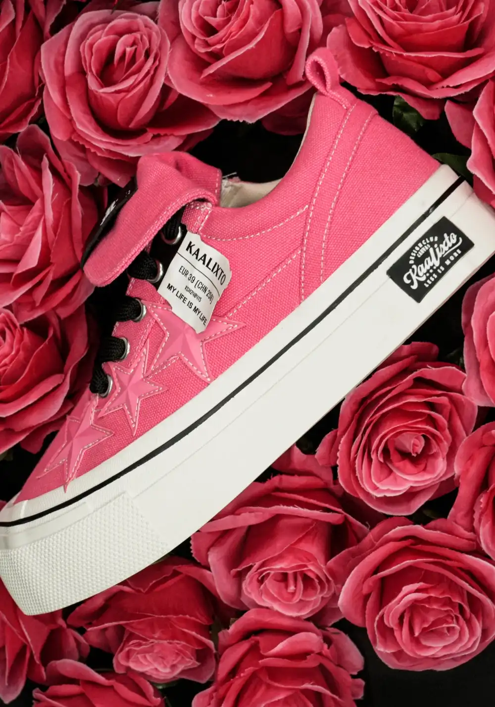 KAALIXTO丨Cheese Raspberry Pink Canvas Star Shoes